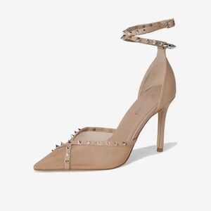 💋 Steve Madden Lupton Mesh Pointed-Toe Pumps, Tan, Size 9.5